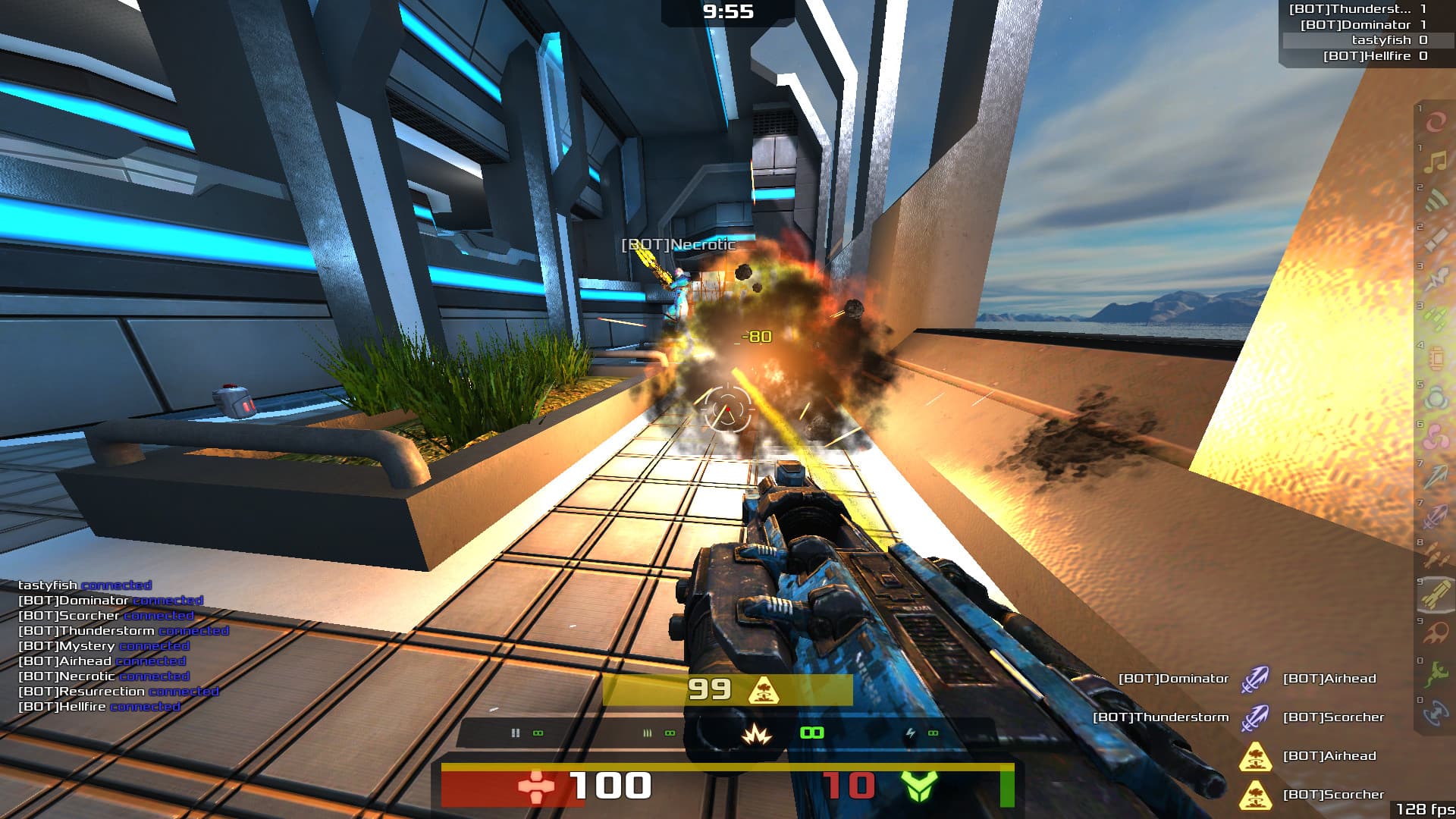 Xonotic oyunundan bir sahne